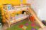 Etagenbett Stockbett mit Rutsche 80 x 190 cm, Buche Massivholz Natur lackiert, teilbar in zwei Einzelbetten, "Easy Premium Line" K29/n