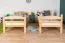 Stockbett mit Rutsche 80 x 200 cm, Buche Massivholz Natur lackiert, umbaubar in zwei Einzelbetten, "Easy Premium Line" K29/n