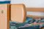 Hochbett mit Rutsche 80 x 190 cm, Buche Massivholz Natur lackiert, umbaubar in ein Einzelbett, "Easy Premium Line" K30/n
