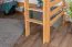 Hochbett mit Rutsche 80 x 190 cm, Buche Massivholz Natur lackiert, umbaubar in ein Einzelbett, "Easy Premium Line" K30/n