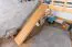 Hochbett mit Rutsche 80 x 190 cm, Buche Massivholz Natur lackiert, umbaubar in ein Einzelbett, "Easy Premium Line" K30/n