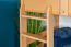 Hochbett mit Rutsche 90 x 200 cm, Buche Massivholz Natur lackiert, umbaubar, "Easy Premium Line" K30/n