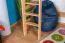Hochbett mit Rutsche 90 x 200 cm, Buche Massivholz Natur lackiert, umbaubar, "Easy Premium Line" K30/n