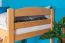 Hochbett mit Rutsche 80 x 200 cm, Buche Massivholz Natur lackiert, umbaubar in ein Einzelbett, "Easy Premium Line" K30/n