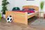 Jugendbett "Easy Premium Line" K7 inkl.1 Abdeckblende, 140 x 200 cm Buche Vollholz massiv Natur