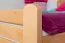 Jugendbett "Easy Premium Line" K7 inkl.1 Abdeckblende, 140 x 200 cm Buche Vollholz massiv Natur