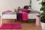 Jugendbett "Easy Premium Line" K7 inkl.1 Abdeckblende, 140 x 200 cm Buche Vollholz massiv weiß lackiert
