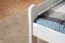Doppelbett "Easy Premium Line" K7 inkl.1 Abdeckblende, 160 x 200 cm Buche Vollholz massiv weiß lackiert