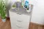 Nachtkommode Sabadell 21, Farbe: Eiche / Beige Hochglanz - 67 x 45 x 38 cm (H x B x T)