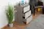 Nachtkommode Sabadell 21, Farbe: Eiche / Beige Hochglanz - 67 x 45 x 38 cm (H x B x T)