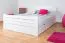 Jugendbett "Easy Premium Line" K7 inkl. 2 Schubladen und 1 Abdeckblende, 140 x 200 cm Buche Vollholz massiv weiß lackiert