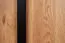 Doppelbett Slatina 58, Farbe: Eiche / Schwarz, teilmassiv - Liegefläche: 160 x 200 cm (B x L)