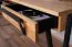 Schreibtisch Kastav 49, Farbe: Eiche / Schwarz, teilmassiv - 79 x 180 x 75 cm (H x B x T)