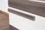 Schuhschrank Knoxville 21, Farbe: Kiefer Weiß / Grau - Abmessungen: 47 x 80 x 42 cm (H x B x T), mit 1 Klapptür und 4 Fächern