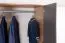 Jugendzimmer - Drehtürenschrank / Kleiderschrank Sallingsund 02, Farbe: Eiche / Weiß / Anthrazit - Abmessungen: 191 x 120 x 51 cm (H x B x T), mit 3 Türen und 5 Fächern