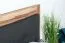 Doppelbett "Andenne" 01, Schwarz / Walnuss - Abmessungen: 160 x 200 cm