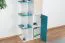 Jugendschrank, Farbe: Eiche / Weiß / Blau - Abmessungen: 190 x 60 x 40 cm (H x B x T)