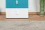 Jugendzimmer - Schrank Aalst 20, Farbe: Eiche / Weiß / Blau - Abmessungen: 190 x 45 x 40 cm (H x B x T)
