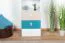 Jugendzimmer - Schrank Aalst 20, Farbe: Eiche / Weiß / Blau - Abmessungen: 190 x 45 x 40 cm (H x B x T)