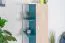 Jugendzimmer - Schrank Aalst 21, Farbe: Eiche / Weiß / Blau - Abmessungen: 160 x 45 x 40 cm (H x B x T)