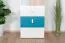 Jugendzimmer - Schrank Aalst 21, Farbe: Eiche / Weiß / Blau - Abmessungen: 160 x 45 x 40 cm (H x B x T)