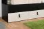 Jugendzimmer - Kommode Aalst 08, Farbe: Eiche / Creme / Schwarz - Abmessungen: 90 x 110 x 40 cm (H x B x T)