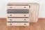 Kommode mit 5 Schubladen Niel 17, Farbe: Eiche / Anthrazit - Abmessungen: 95 x 135 x 40 cm (H x B x T)