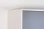 Jugendzimmer - Drehtürenschrank / Kleiderschrank Syrina 05, Farbe: Weiß / Grau / Eiche - Abmessungen: 202 x 153 x 55 cm (H x B x T)