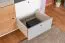 Jugendzimmer - Kommode Syrina 03, Farbe: Weiß / Grau / Eiche - Abmessungen: 97 x 104 x 55 cm (H x B x T)