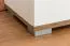 Sitzbank mit Stauraum Sagone 04, Farbe: Eiche Dunkelbraun / Weiß - Abmessungen: 47 x 50 x 35 cm (H x B x T)