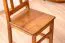 Stuhl Kiefer massiv Vollholz Eichefarben Junco 247 - Abmessungen: 95 x 44 x 46 cm (H x B x T)