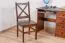 Stuhl Kiefer massiv Vollholz Nussfarben Junco 246 - Abmessungen: 95 x 44 x 49 cm (H x B x T)