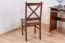 Stuhl Kiefer massiv Vollholz Nussfarben Junco 246 - Abmessungen: 95 x 44 x 49 cm (H x B x T)