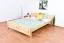 Jugendbett Kiefer massiv Vollholz natur 79, inkl. Lattenrost - 160 x 200 cm (B x L)