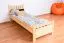 Kinderbett / Jugendbett Kiefer massiv Vollholz natur 68, inkl. Lattenrost - 80 x 200 cm (B x L)