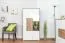 Vitrine Manase 05, Farbe: Eiche Braun / Weiß Hochglanz - 150 x 77 x 41 cm (H x B x T)