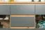 Vitrine Faleula 01, Farbe: Eiche / Grau - 79 x 140 x 43 cm (H x B x T)