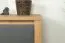 Vitrine Faleula 01, Farbe: Eiche / Grau - 79 x 140 x 43 cm (H x B x T)