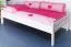 Kinderbett 90 x 190 cm | Massivholz: Buche | Weiß Lackiert Abbildung