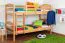Etagenbett 90 x 200 cm | Massivholz: Buche | Natur Lackiert | umbaubar in zwei Einzelbetten | Premium-Qualität | inkl. Rollroste Abbildung