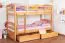 Funktions-Etagenbett 90 x 200 cm mit 2 Schubladen als Stauraum | Massivholz: Buche | Natur Lackiert | umbaubar in zwei Einzelbetten | Premium-Qualität | inkl. Rollroste Abbildung