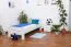 Kinderbett 90 x 190 cm | Massivholz: Buche | Weiß Lackiert Abbildung
