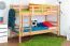 Etagenbett 90 x 200 cm | Massivholz: Buche | Natur Lackiert | umbaubar in zwei Einzelbetten | Premium-Qualität | inkl. Rollroste Abbildung
