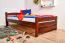 Kinderbett 100 x 200 cm | Massivholz: Kiefer | Nuss Lackiert Abbildung