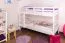 Massivholz Stockbett für Kinder und Jugendliche | Matratzenmaß: 90 x 200 cm | Weiß Lackiert | umbaubar in 2 Einzelbetten | Premium-Qualität | inkl. Rollroste Abbildung