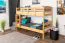 Stockbett 90 x 190 cm | Massivholz: Buche | Natur Lackiert | umbaubar in zwei Einzelbetten | Premium-Qualität | inkl. Rollroste Abbildung