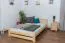 Kinderbett 140 x 200 cm | Massivholz: Kiefer | Natur Lackiert | inkl. Rollrost Abbildung