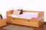 Bettrahmen für Kinder / Kinderbett 90 x 200 cm | Massivholz: Buche | Natur Lackiert | inkl. 2. Liegeplatz 90 x 190 cm ausziehbar und 2 Rollrost | besonders hohe Qualität Abbildung