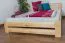 Kinderbett 140 x 200 cm | Massivholz: Kiefer | Natur Lackiert | inkl. Rollrost Abbildung