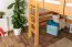 Hochbett 140 x 200 cm | Massivholz: Buche | Natur Lackiert | umbaubar in Einzelbett | Premium-Qualität | inkl. Rollrost Abbildung